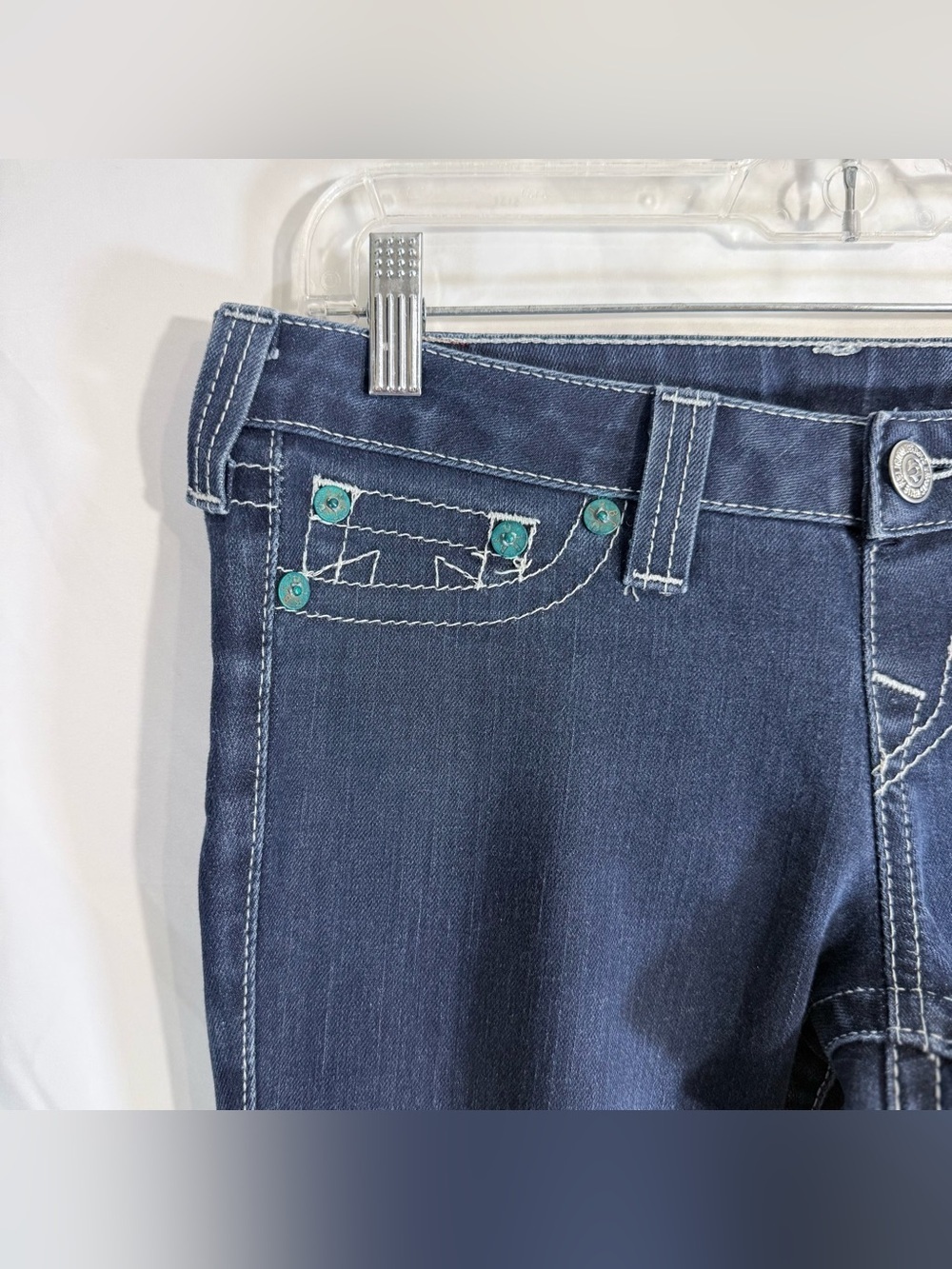 True Religion “Rockstar Stella” Low/Mid Rise Toothpick Skinny Fit Jeans Size 27 - Picture 5 of 12